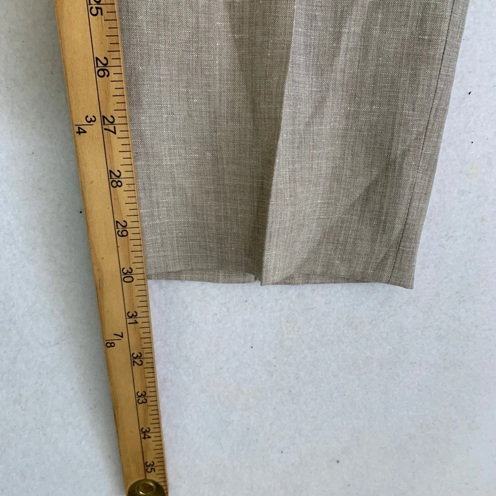 Peter Millar Harker Pant Mens 36R Beige NEW Wool Linen Blend Trousers $285